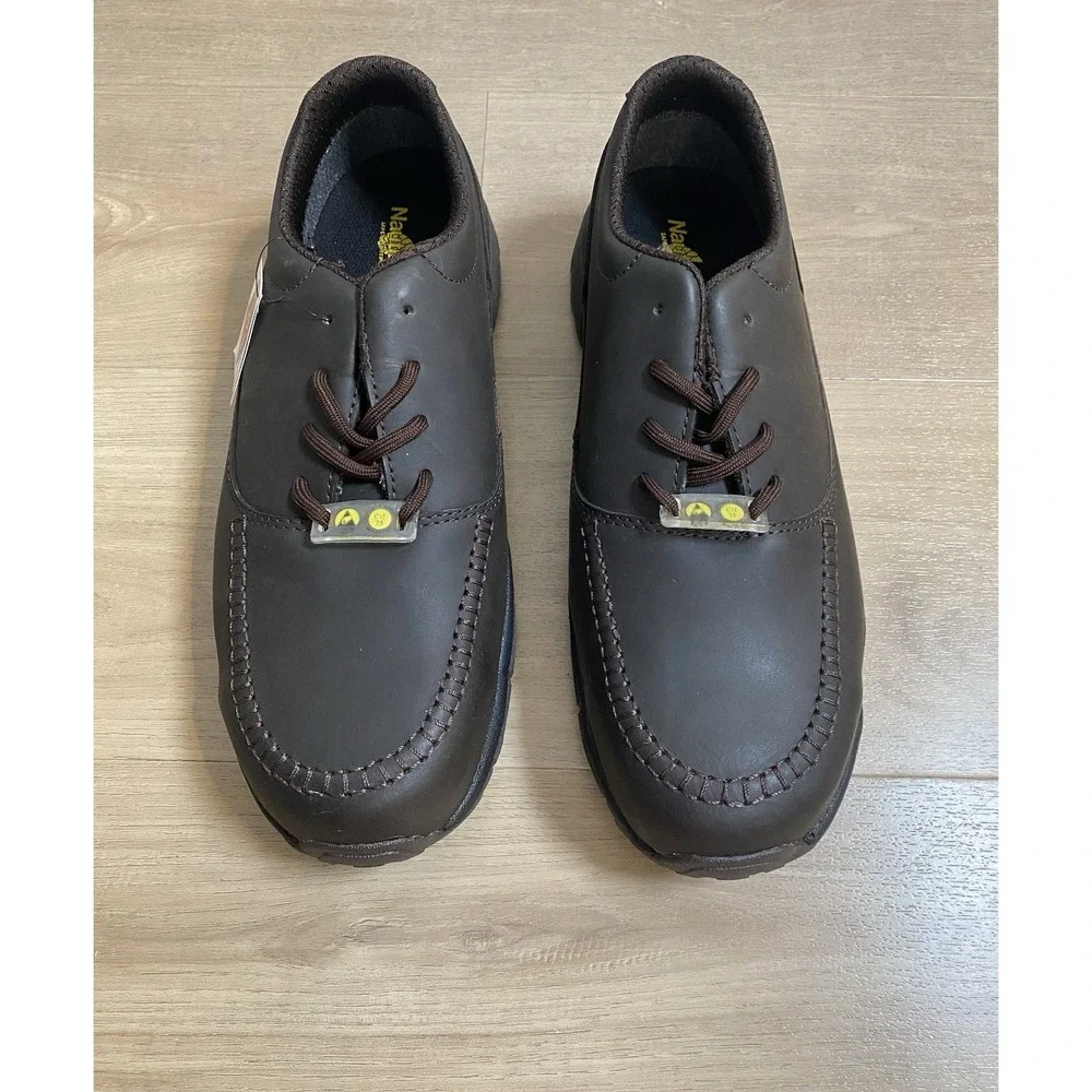 NWT NAUTILUS Safety Footwear N1645 Steel Toe Lace Up Brown Men's Size 12‎